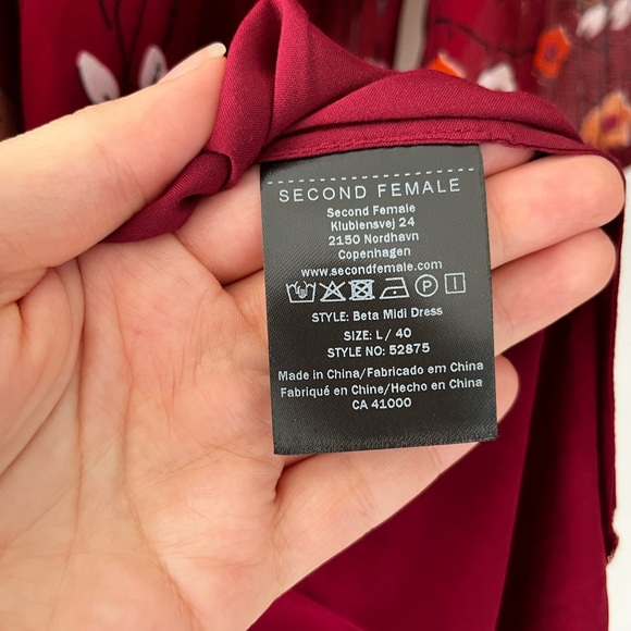 Second Female Anthropologie Silk Mix Maxi Dress Size L - Picture 6 of 13